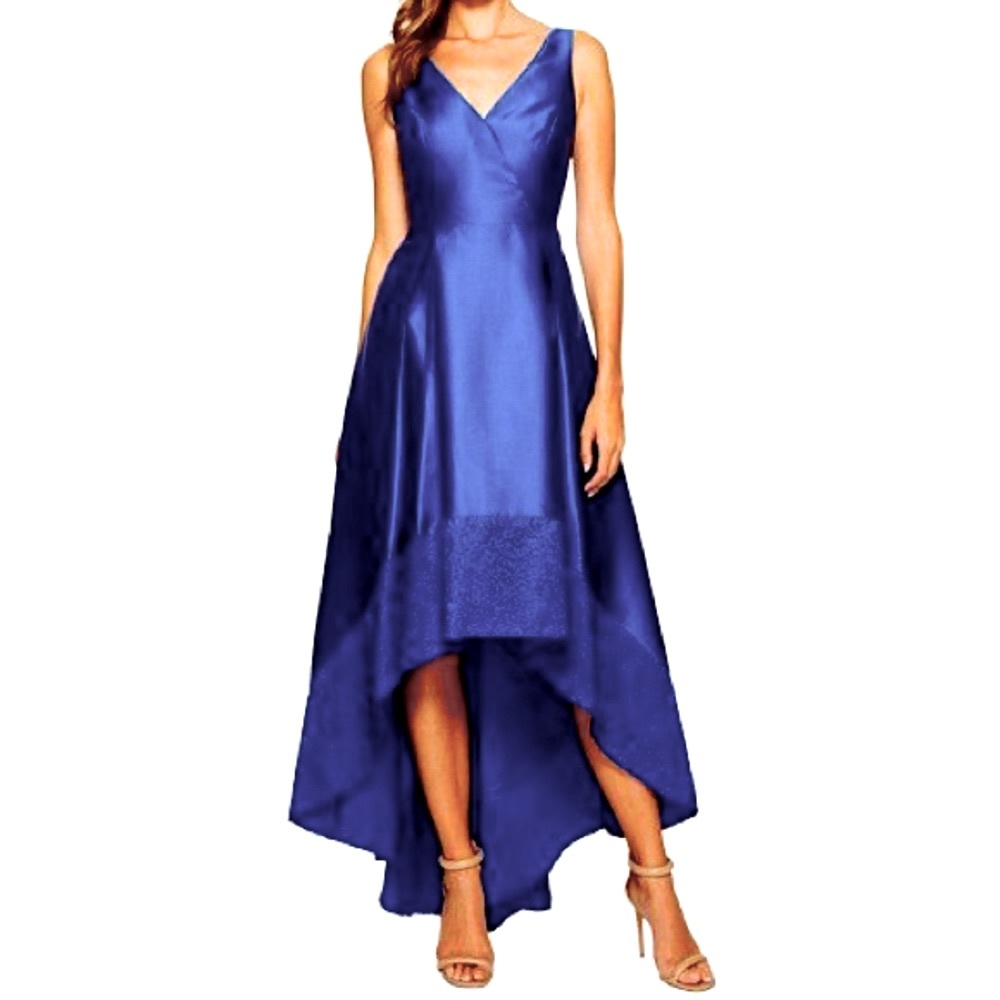 Adrianna Papell Blue High Low Gown Size 0